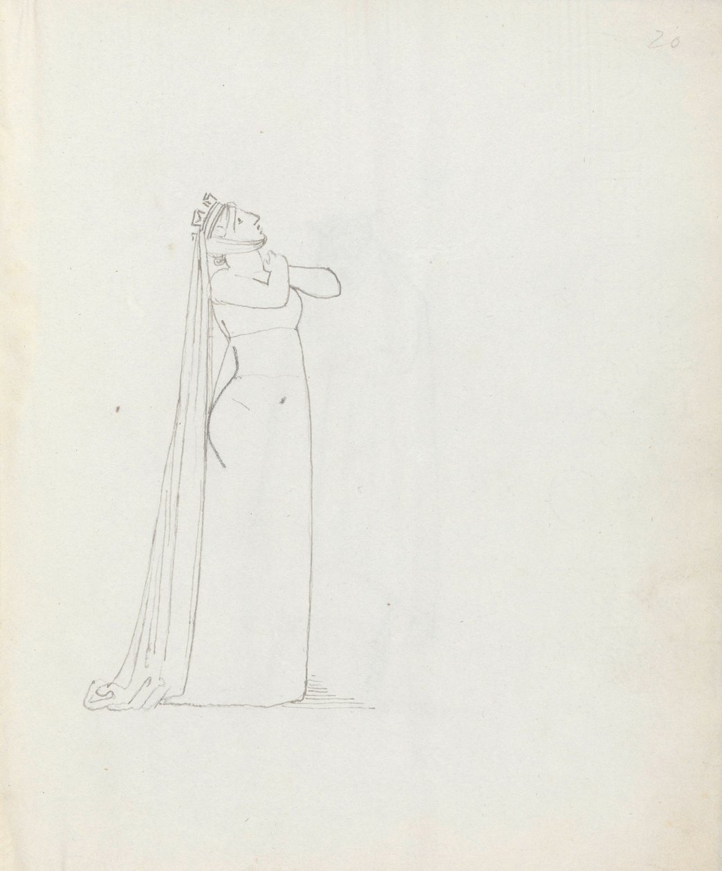 Mrs Siddons som Constance, 1783 (pen, blæk og vask på papir) af John Flaxman