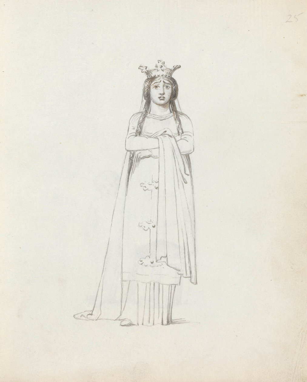 Mrs Siddons som Constance, 1783 (pen, blæk og vask på papir) af John Flaxman
