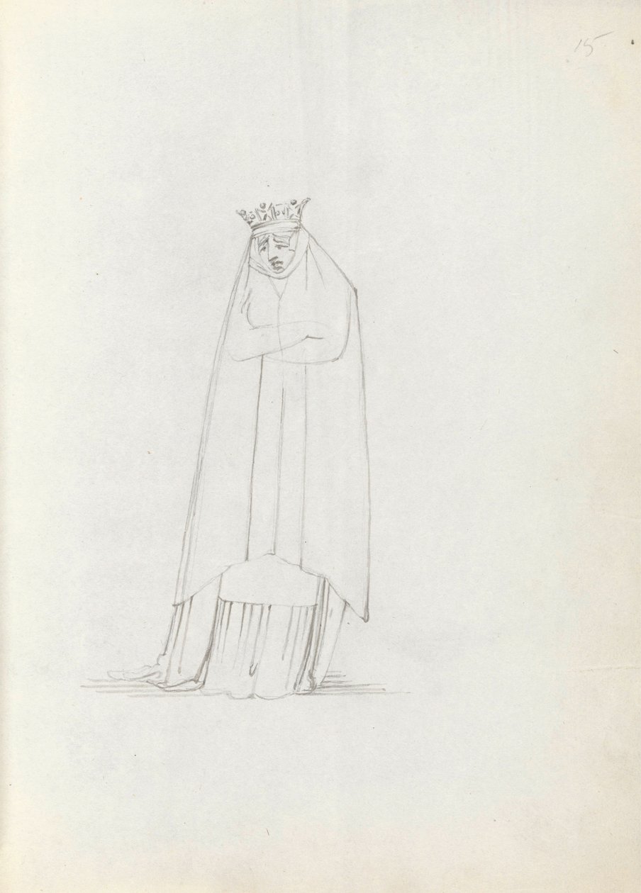 Mrs Siddons som Constance, 1783 (pen, blæk og vask på papir) af John Flaxman