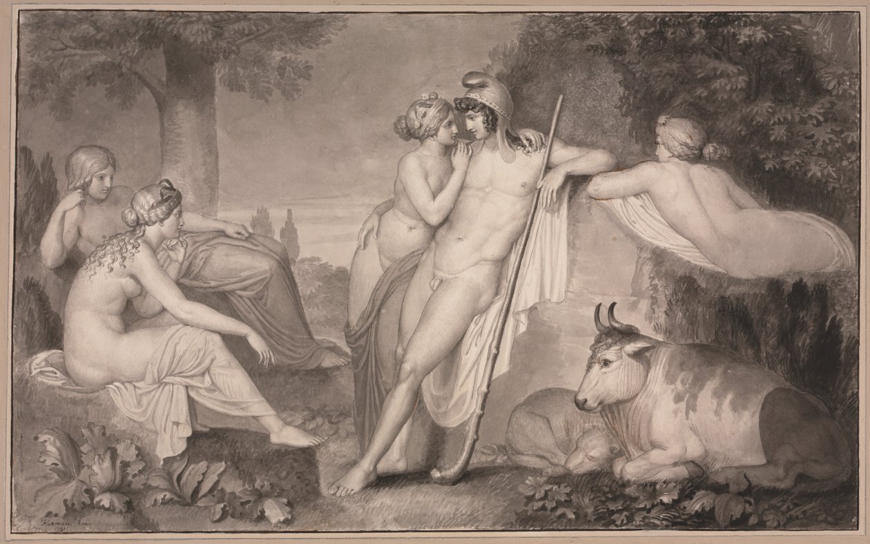 Paris og Oenone af John Flaxman