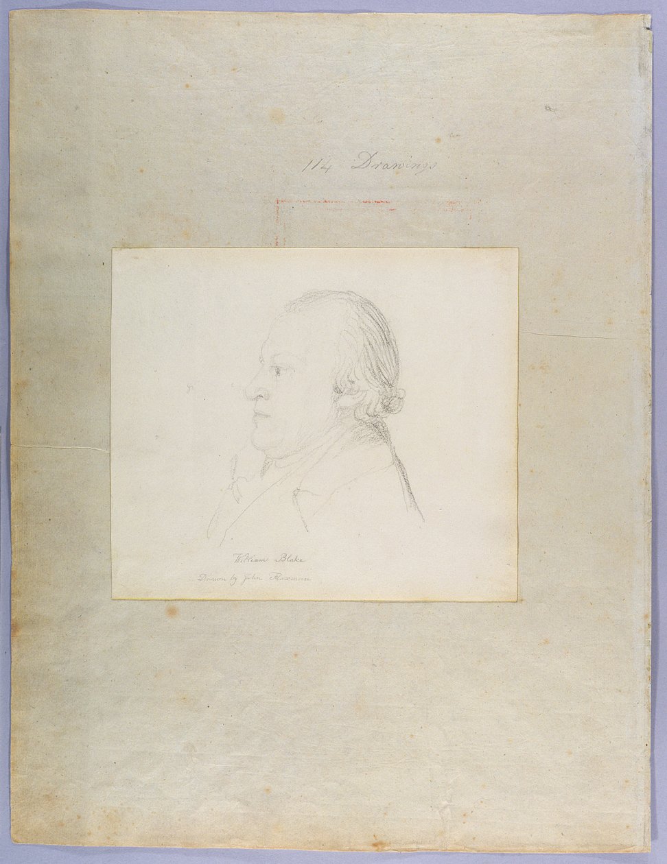 Portræt af William Blake, ca. 1804 (grafit) af John Flaxman