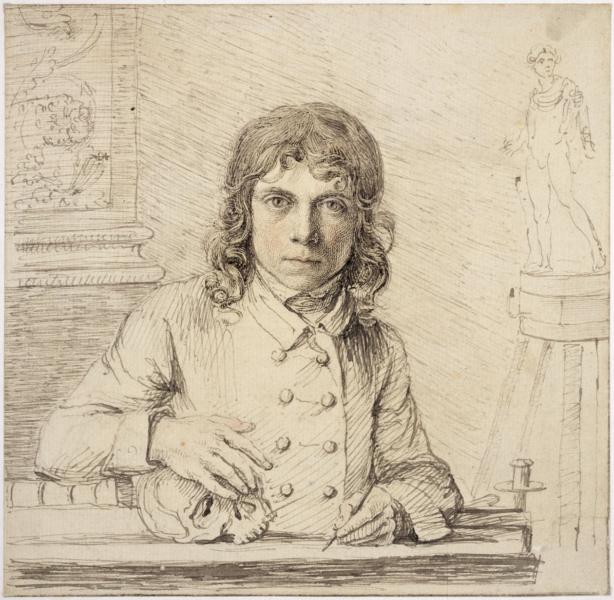Selvportræt i en alder af 24, 1779 af John Flaxman