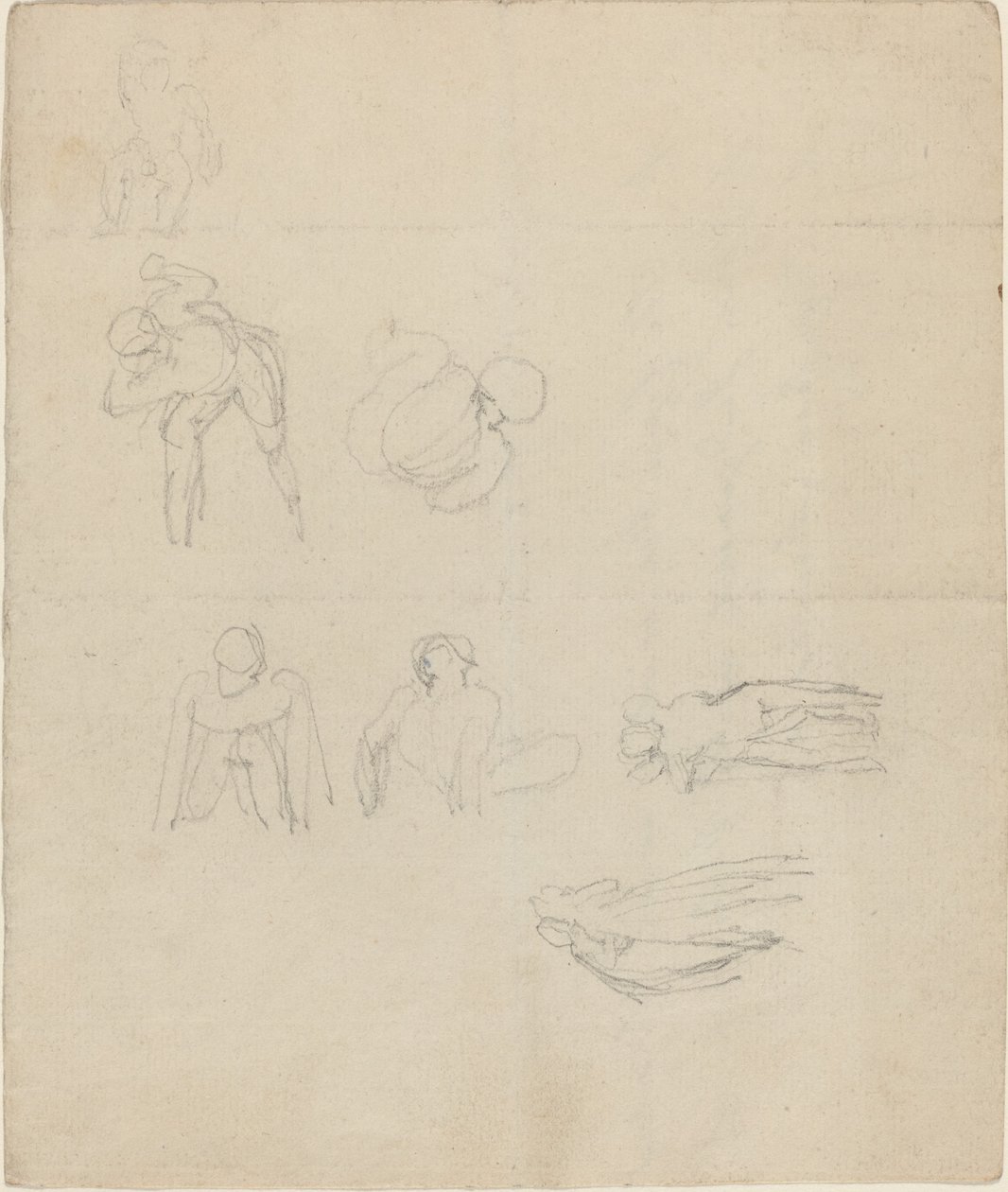 Ark med figurstudier af John Flaxman