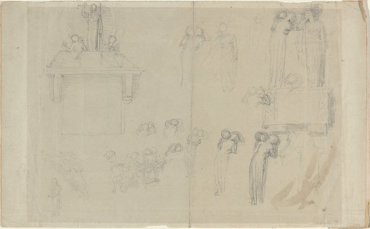 Studieark [recto and verso] af John Flaxman