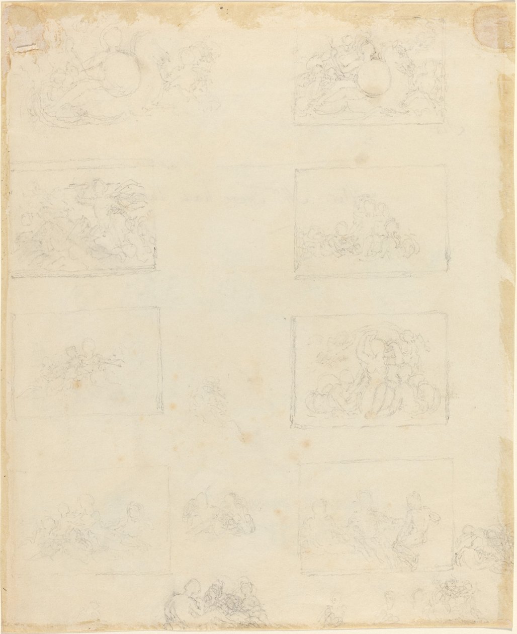 Studieark [recto and verso] af John Flaxman