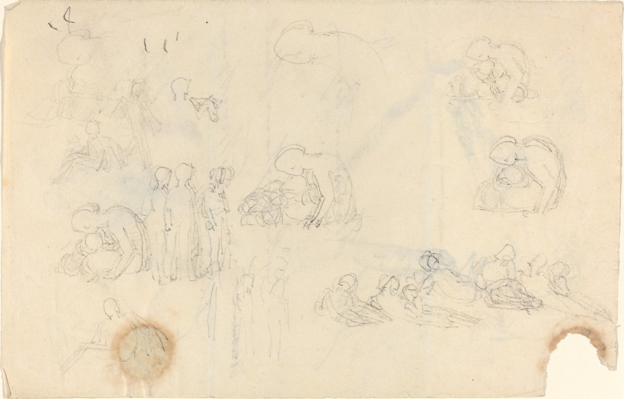Studieark [recto and verso] af John Flaxman