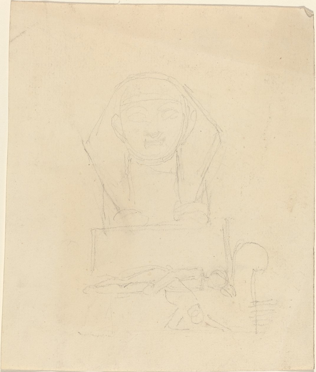 Sphinx med liggende figurer i forgrunden af John Flaxman