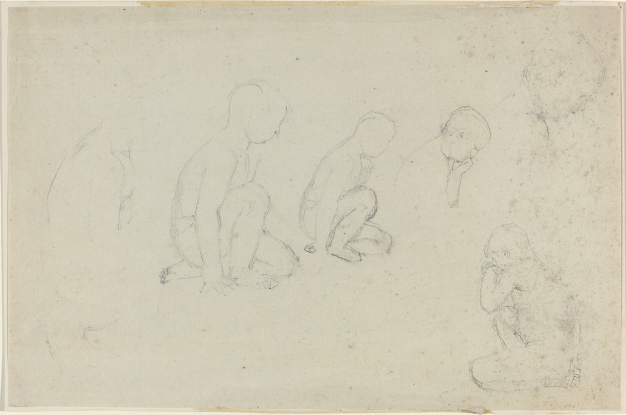 Studier af en knælende dreng af John Flaxman