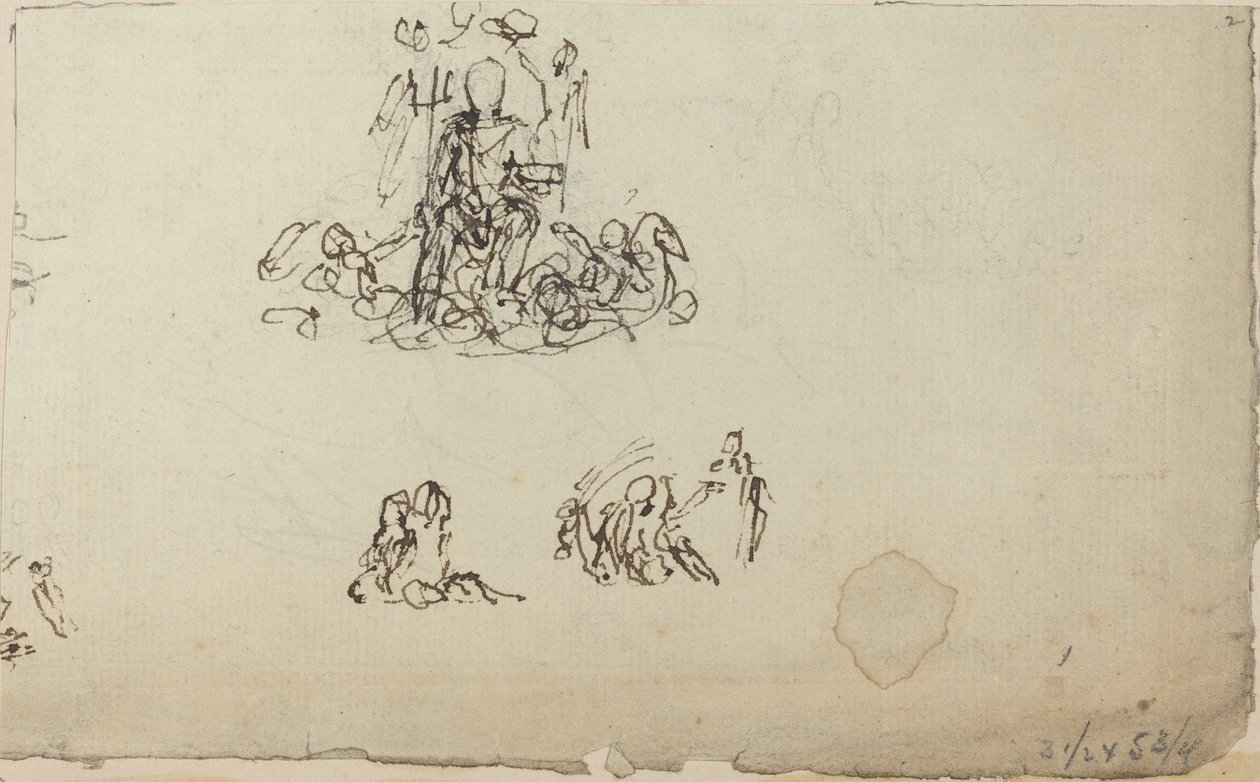 Studie af Neptun og havdyr (?) af John Flaxman