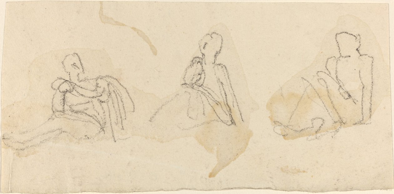 Tre siddende figurer af John Flaxman