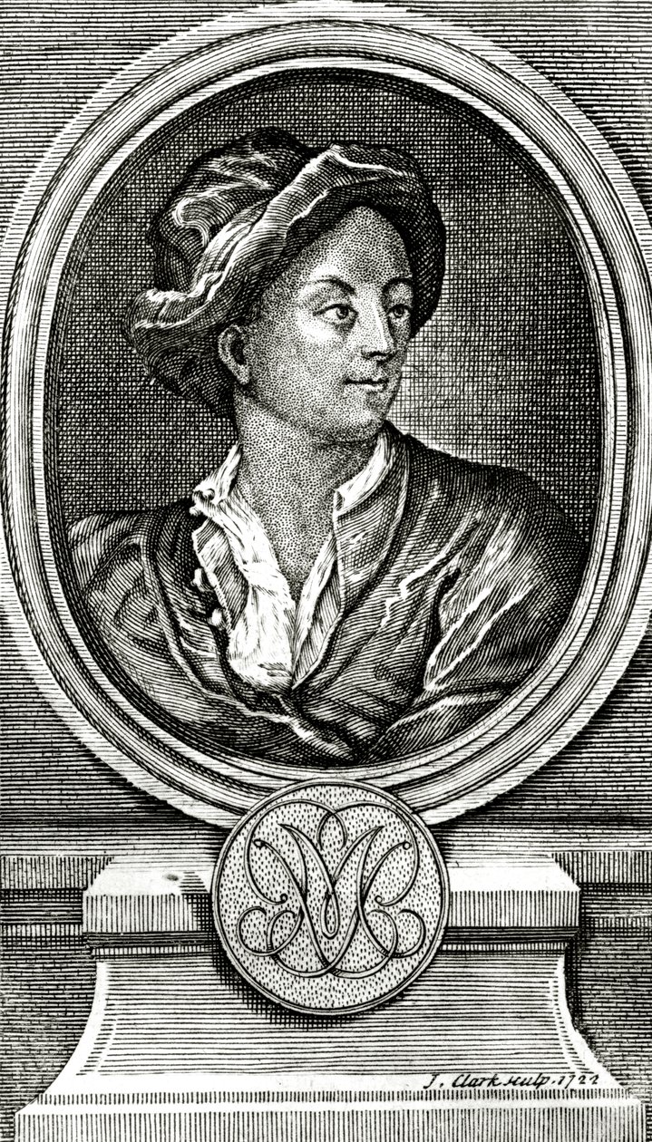 Matthew Prior, graveret af J. Clark, 1722 af John Francis Rigaud
