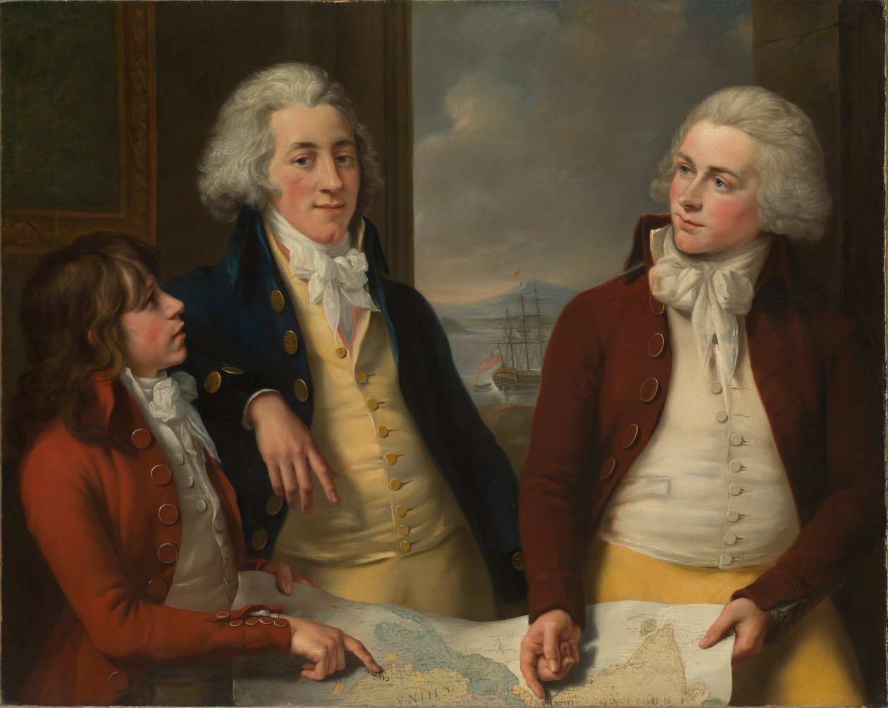 Brødrene Money: William (1769-1834), James (1772-1833) og Robert Taylor (1775-1803) af John Francis Rigaud