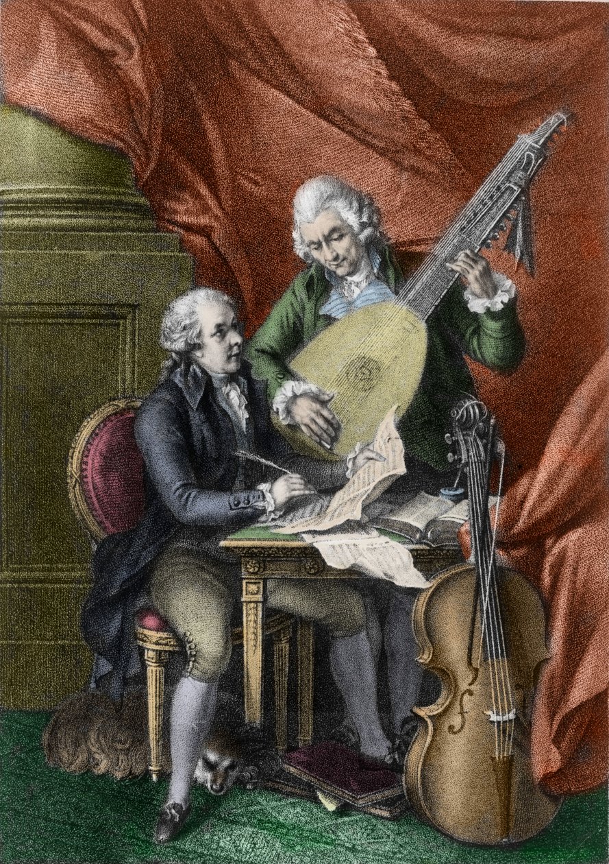 Wolfgang Amadeus Mozart og Franz Joseph Haydn af John Francis Rigaud