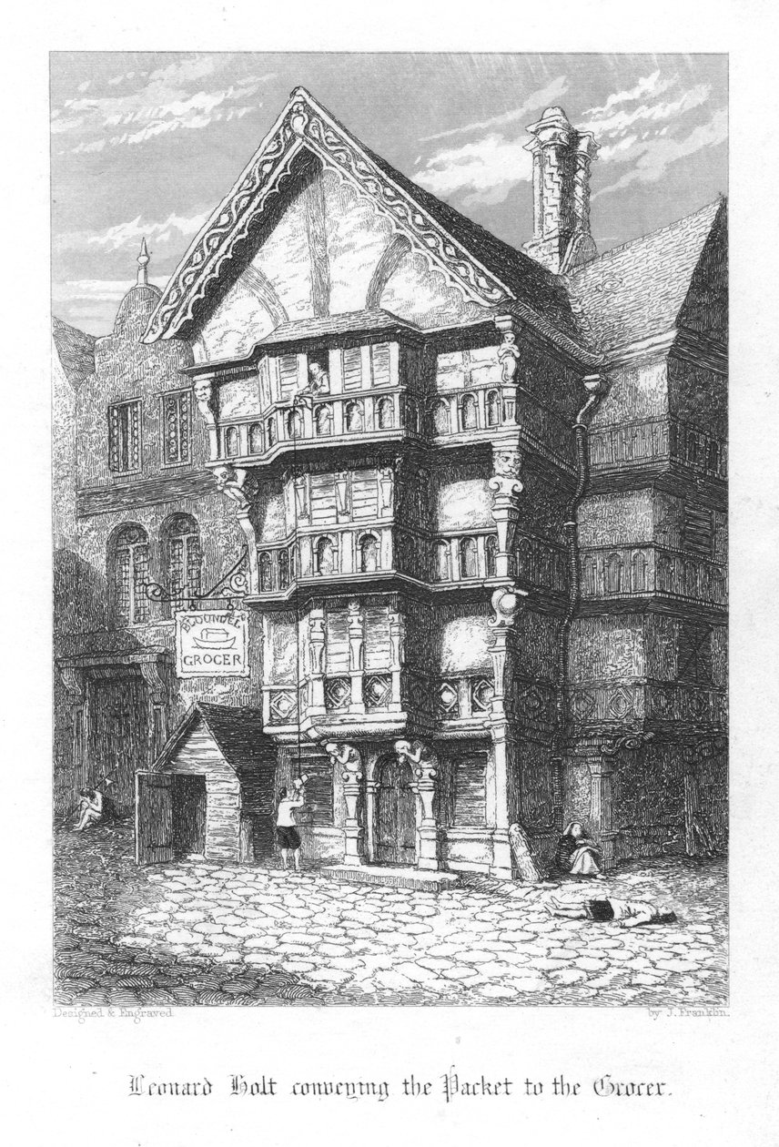 Scene fra Old St Pauls af William Harrison Ainsworth, 1855 af John Franklin