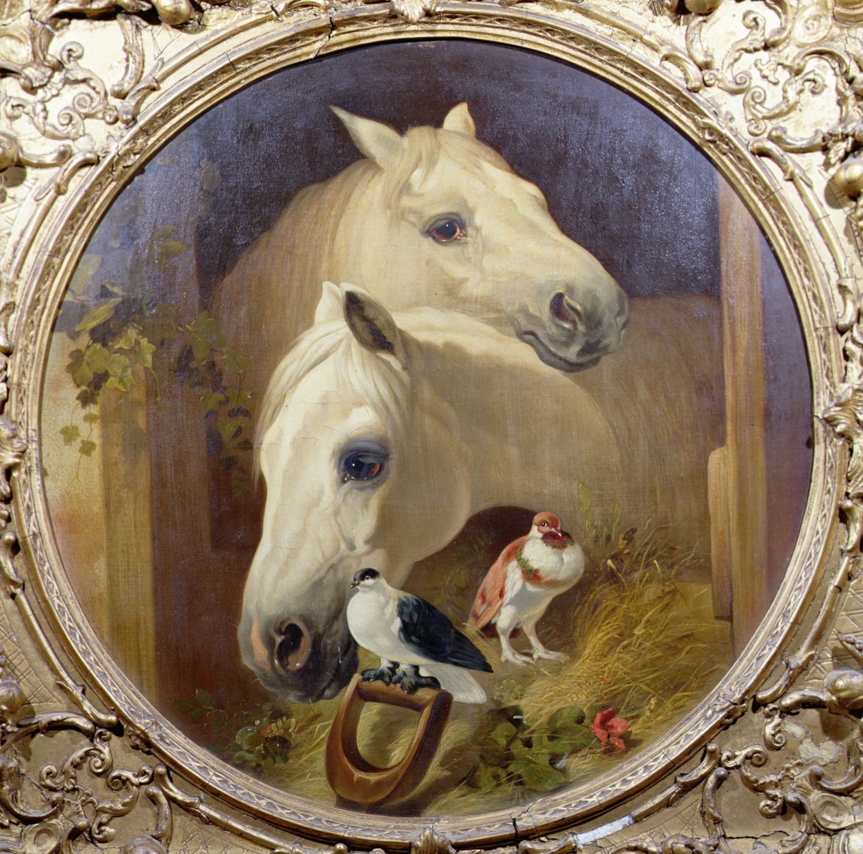 Heste ved en stalddør af John Frederick Herring Snr