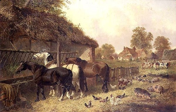 Tre Heste ved en Krybbe af John Frederick Herring Junior