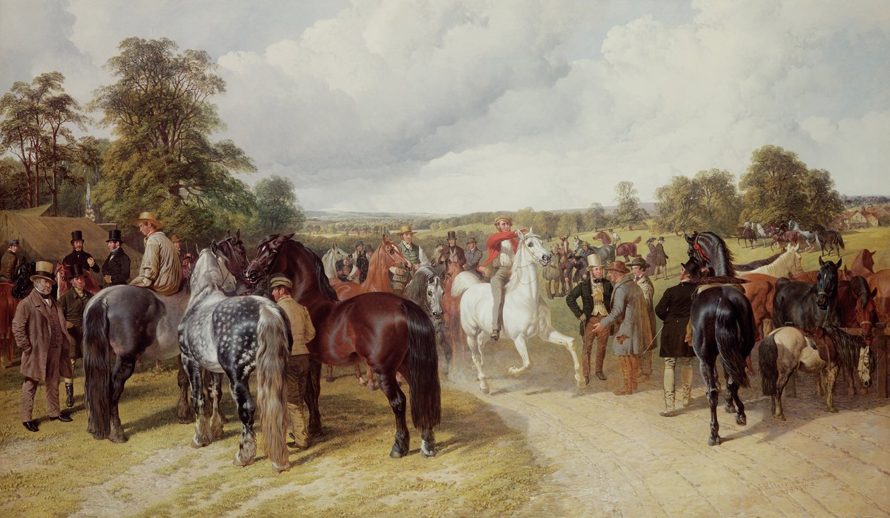 English Horse Fair på Southborough Common af John Frederick Herring Senior