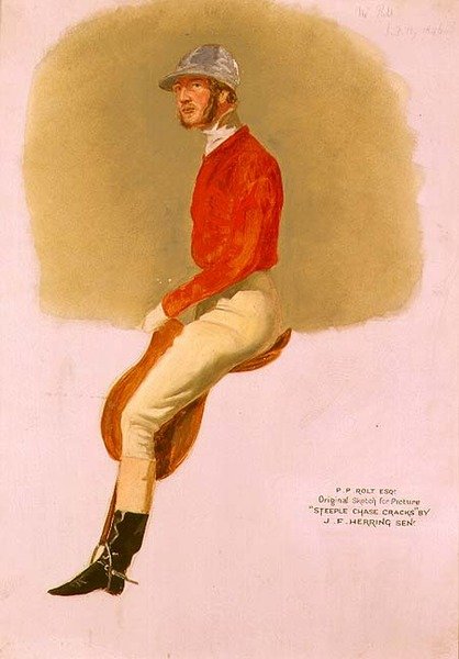 Portrætskitse af P.P. Rolt Esq. til "Steeple Chase Cracks af John Frederick Herring Senior