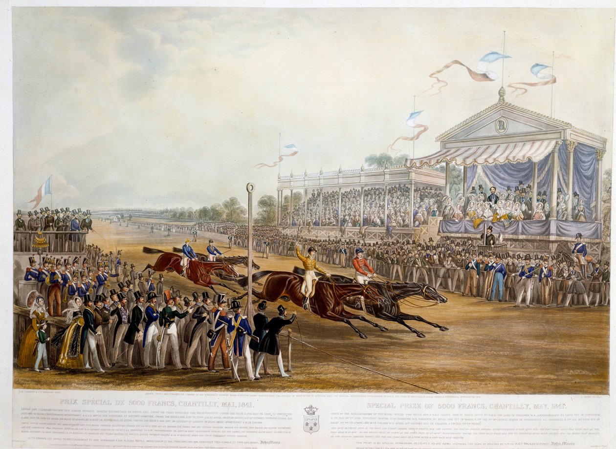Særpræmie på 5000 francs til Chantilly i 1841 Tryk af John Frederick Herring (1795-1865) (ec.engl.) 1841 Privat samling af John Frederick Herring Senior