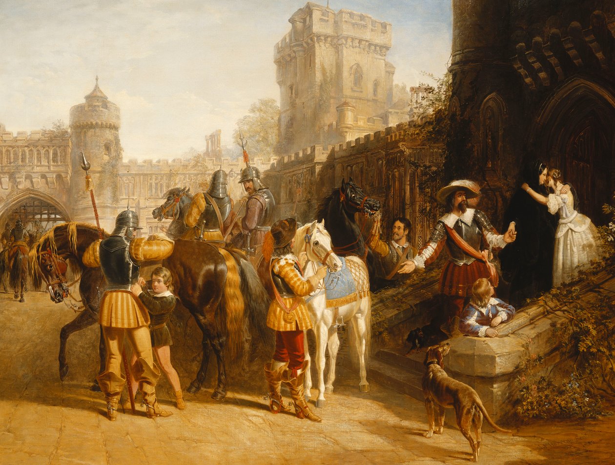 Grevinden af Derbys afgang fra Martindale Castle, 1842 af John Frederick Herring Senior