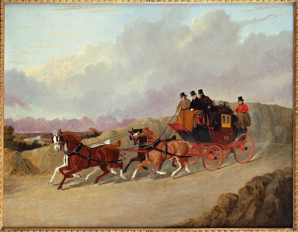 Edinburgh til London Royal Mail Coach af John Frederick Herring Senior