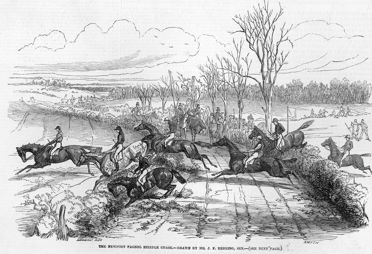 The Newport Pagnell Steeplechase, indgraveret af Smyth, fra 