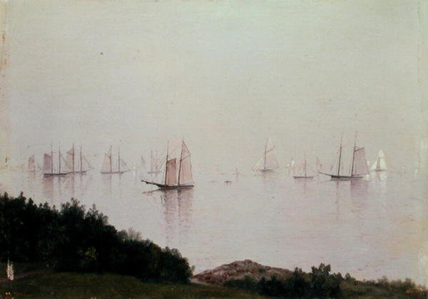 En Newport Afternoon (olie om bord) af John Frederick Kensett