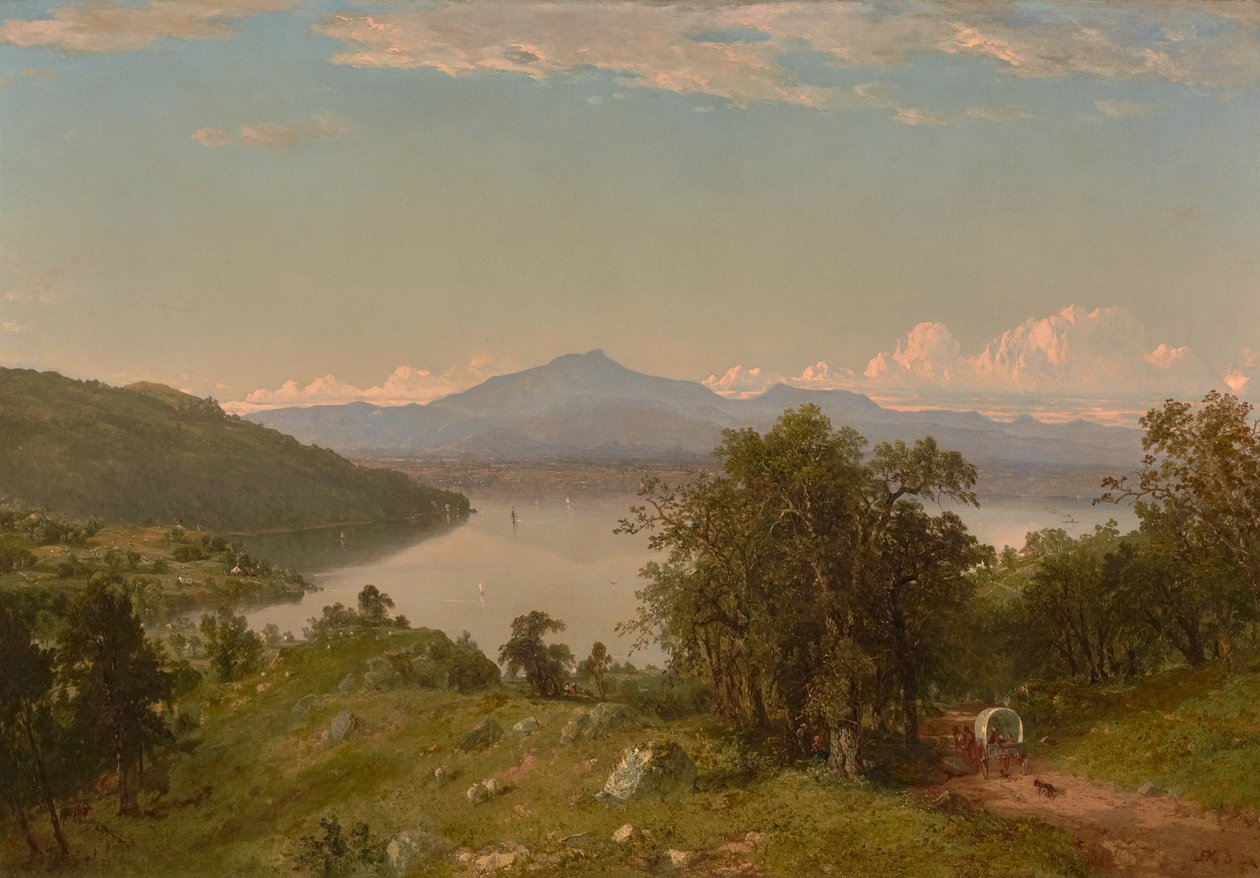 Kamelpukkel fra den vestlige bred af Lake Champlain 1852 (olie på lærred) af John Frederick Kensett