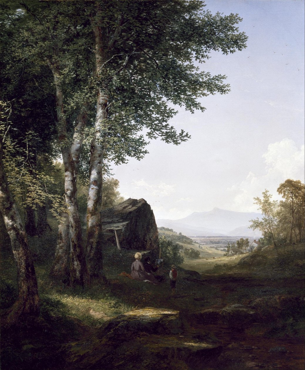 Fjern udsigt til Mansfield Mountain, Vermont af John Frederick Kensett