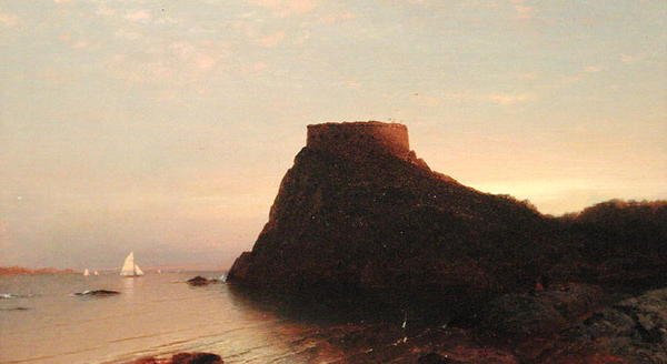 Fort Dumpling, Rhode Island af John Frederick Kensett
