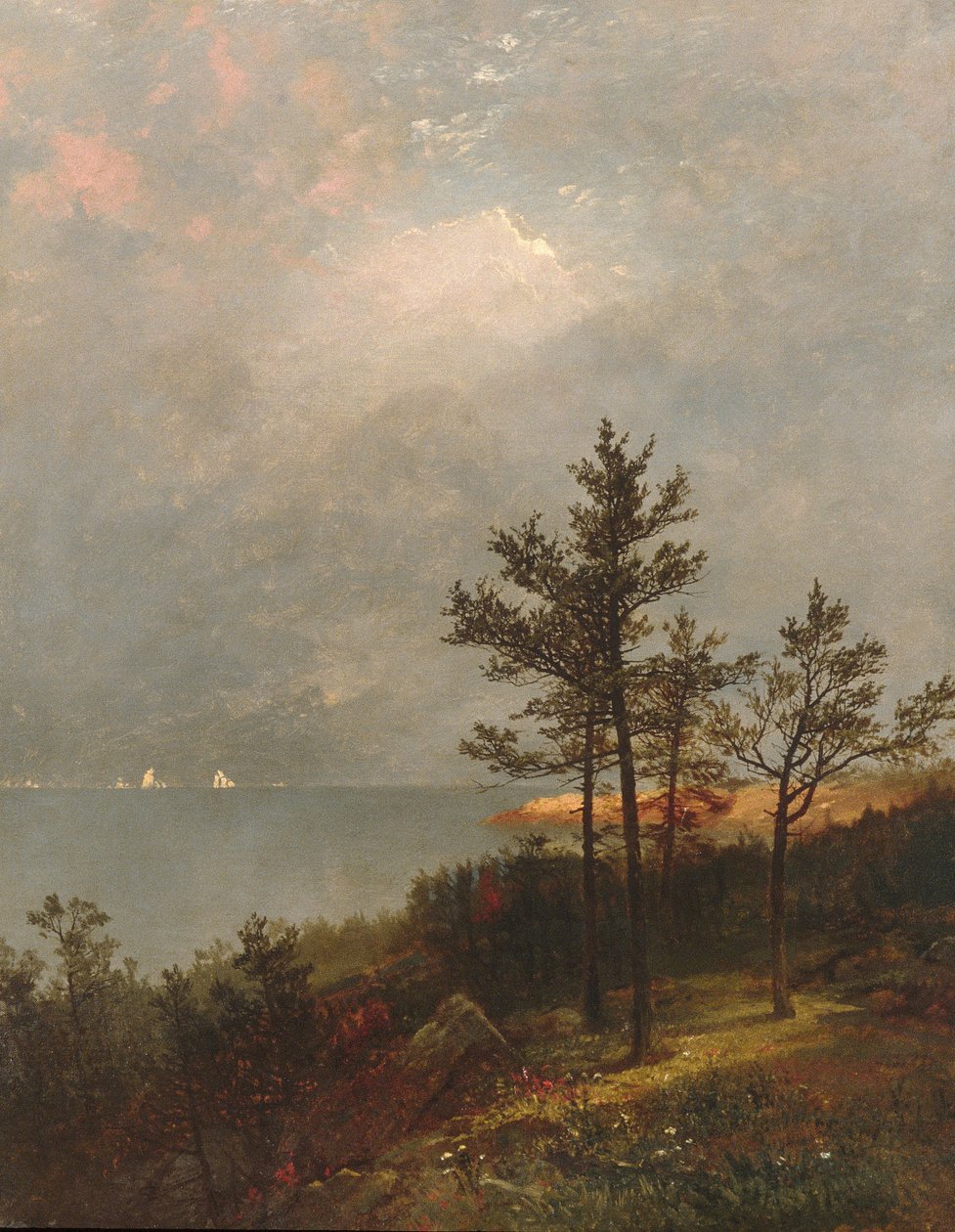En storm er under opsejling over Long Island Sound af John Frederick Kensett