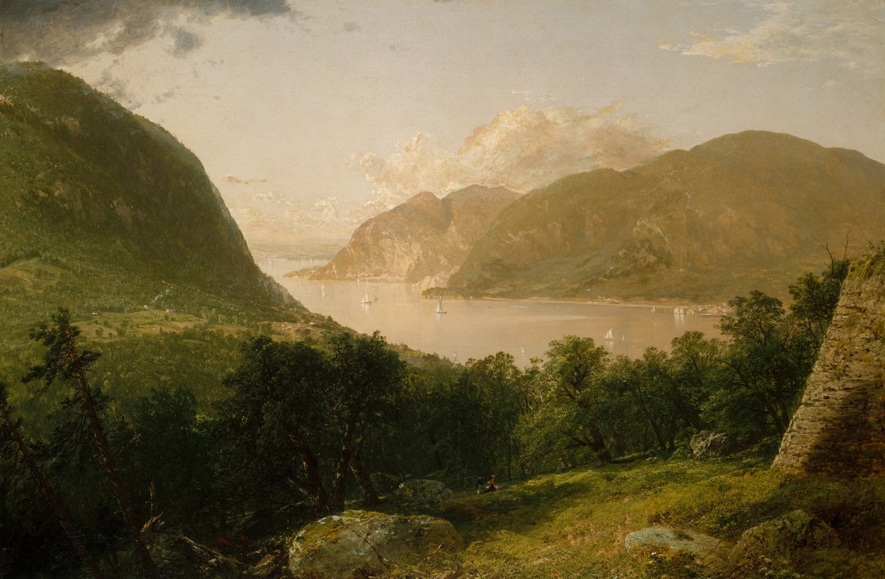 Hudson River Scene af John Frederick Kensett
