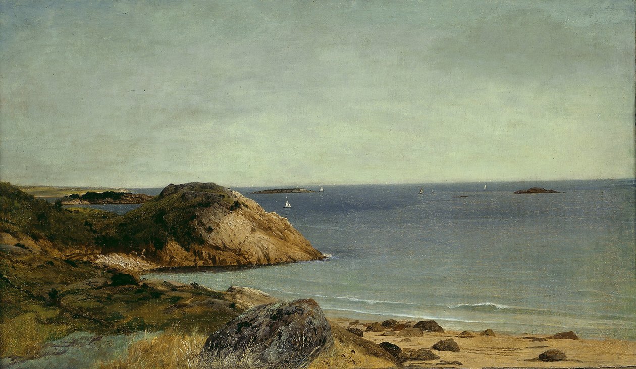 Rocky Coast, ca. 1860 (olie på lærred) af John Frederick Kensett