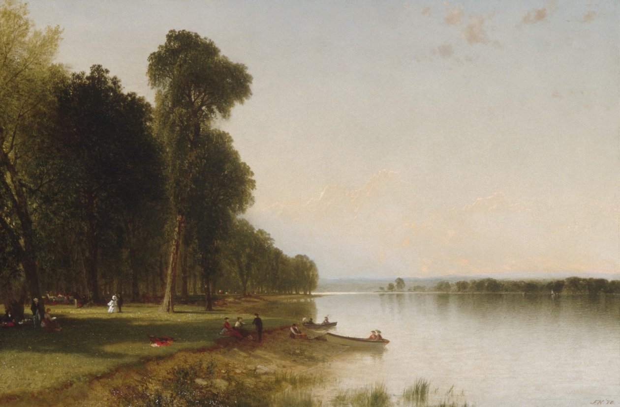 Sommerdag ved Conesus-søen af John Frederick Kensett