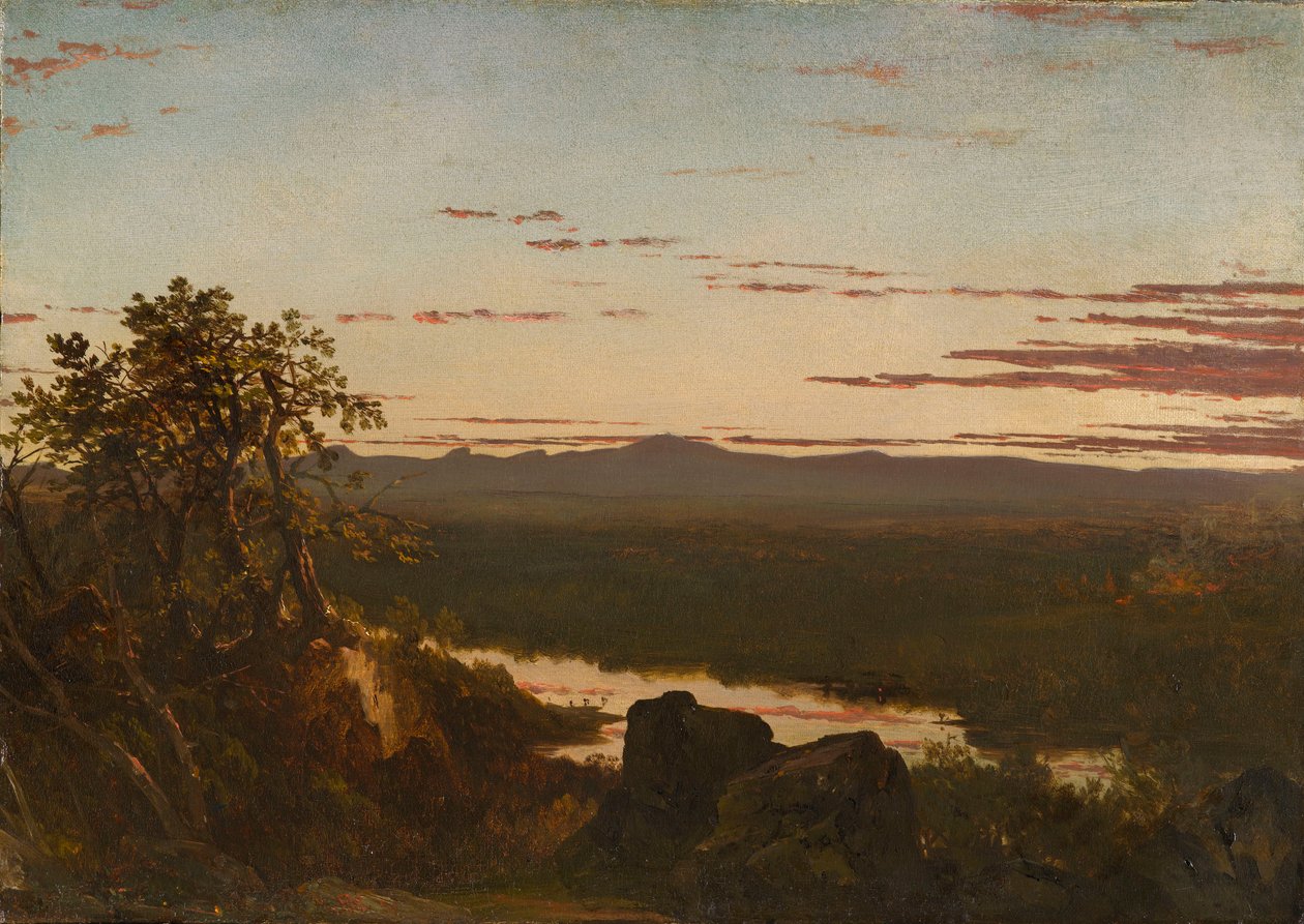 Solnedgangslandskab af John Frederick Kensett
