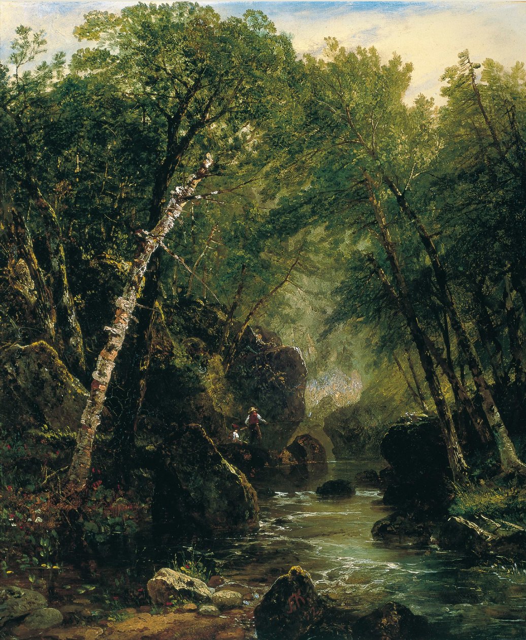 Ørredfisker af John Frederick Kensett
