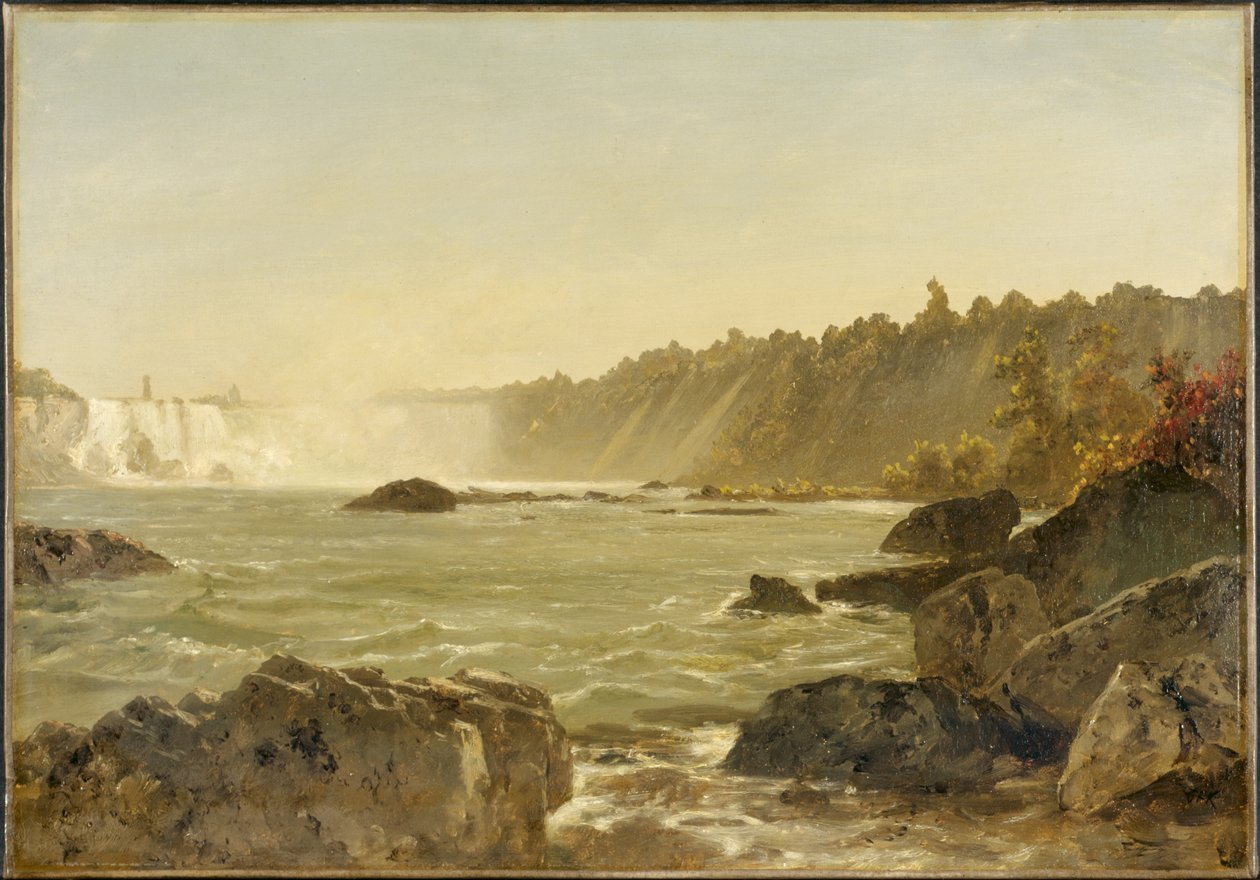 Udsigt over Niagara Falls, ca. 1851-52 (olie på lærred) af John Frederick Kensett