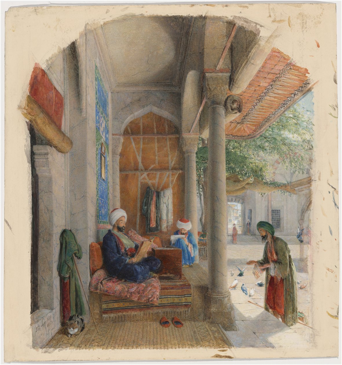 En fakir ved indgangen til en moské, Konstantinopel af John Frederick Lewis