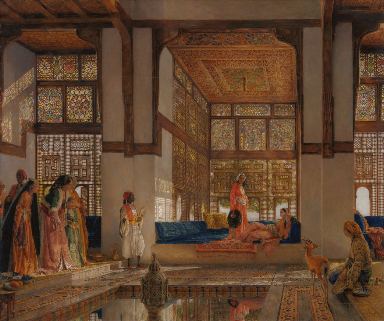 En dame, der modtager besøgende (The Reception) af John Frederick Lewis