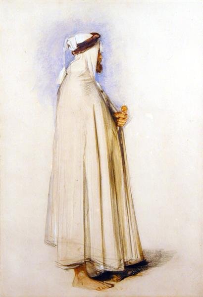 En araber (akvarel over blyant på papir) af John Frederick Lewis