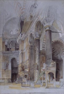 Interiør af Hagia Sophia, Konstantinopel af John Frederick Lewis