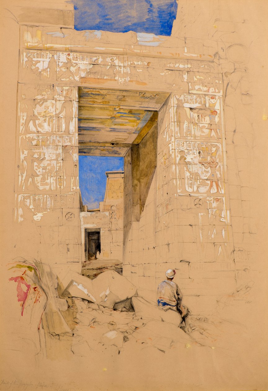 En del af Propylon of Philae af John Frederick Lewis
