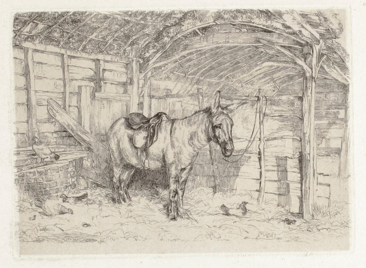 Stabil scene af John Frederick Lewis