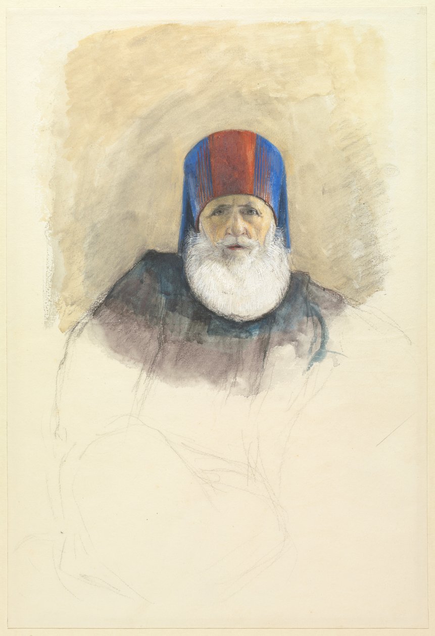 Studie for Mehmet Ali Pasha, ca. 1844. af John Frederick Lewis