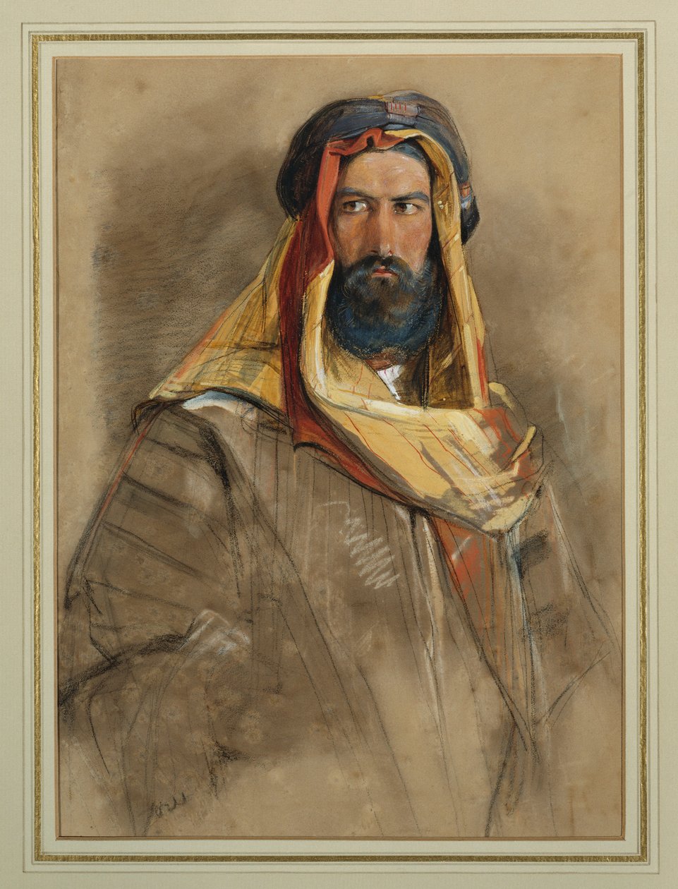 Studie af en arabisk sheik af John Frederick Lewis