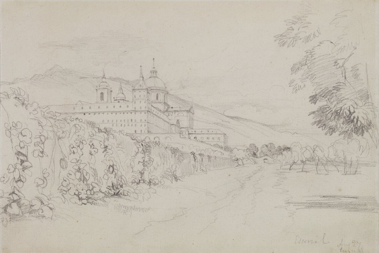 The Escorial, Madrid, 1832 (blyant) af John Frederick Lewis