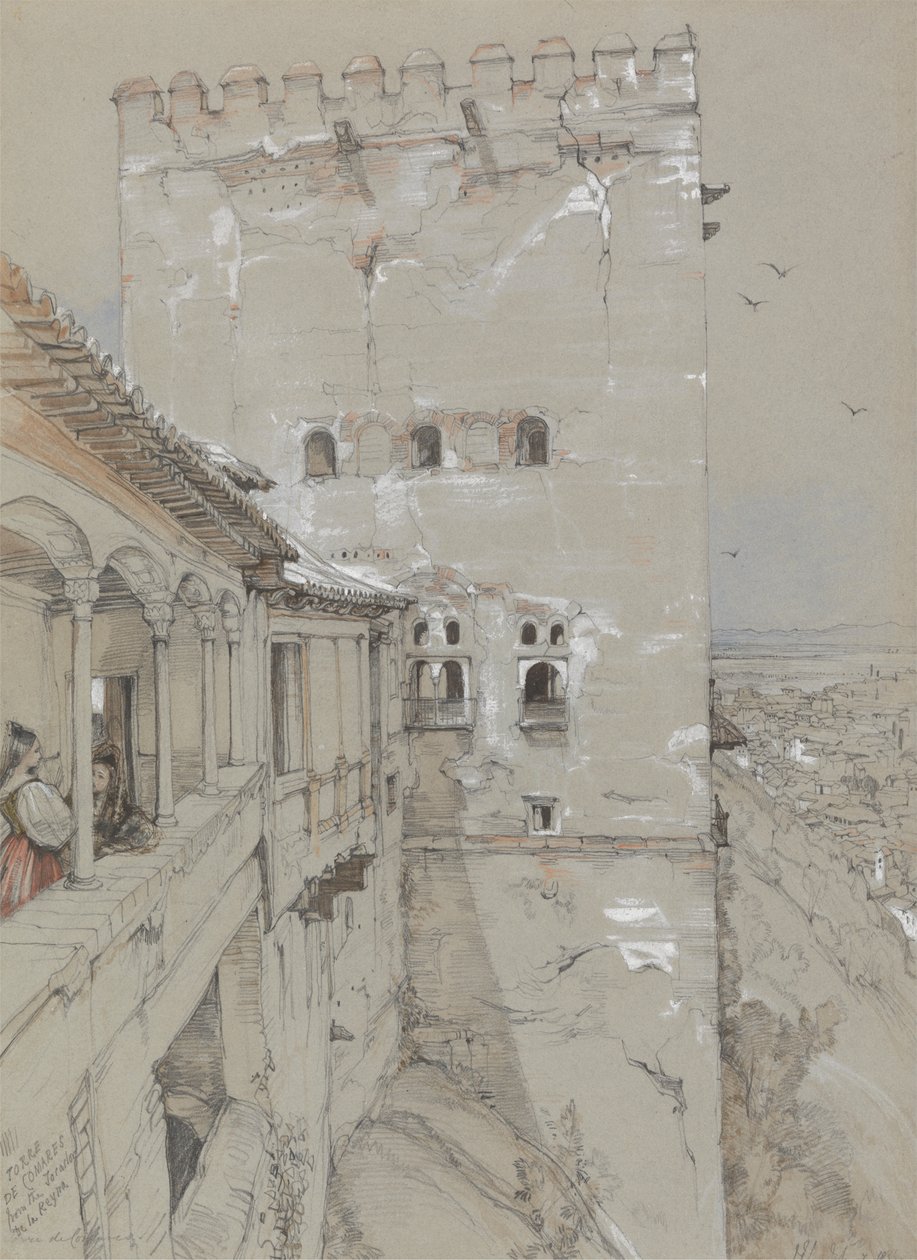 Torre de Comares, Alhambra, 1835 af John Frederick Lewis