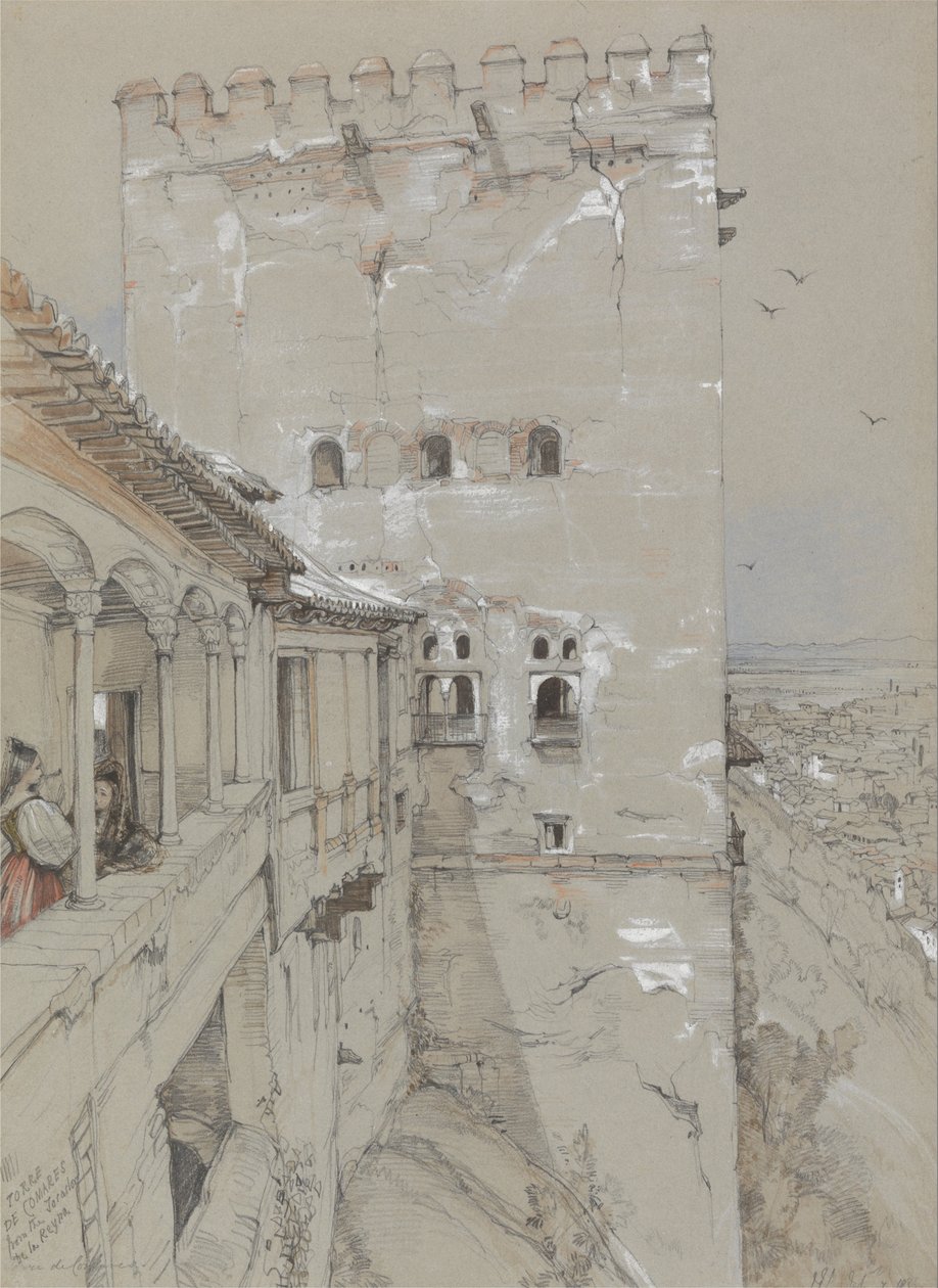 Torre de Comares, Alhambra, 1835 af John Frederick Lewis