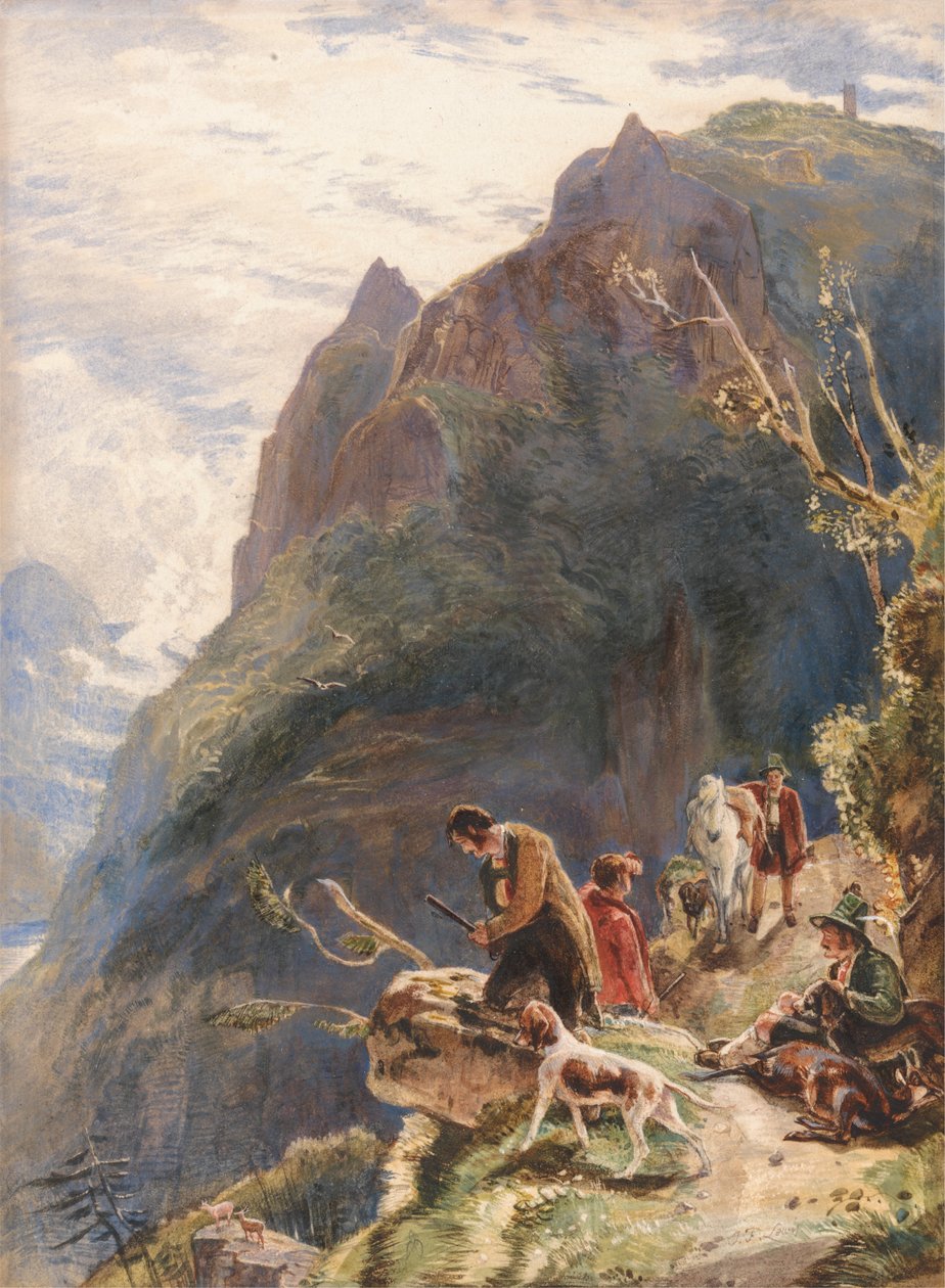 Tyrolese Hunters af John Frederick Lewis
