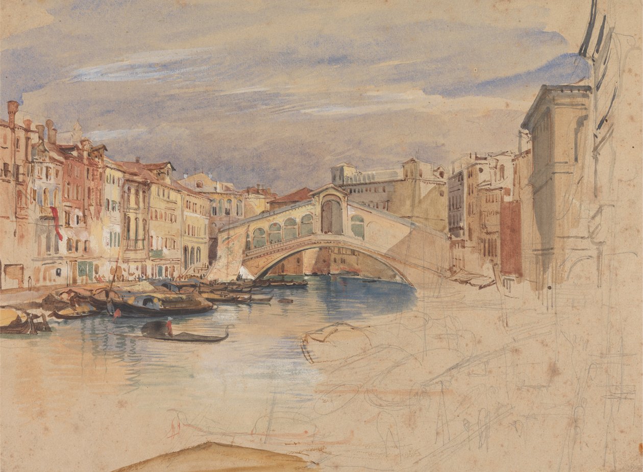 Venedig: Canal Grande og Rialto af John Frederick Lewis